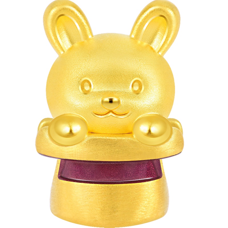 周生生(CHOWSANGSANG)黄金(足金)Charme串珠系列小兔转运珠 90752C 定价