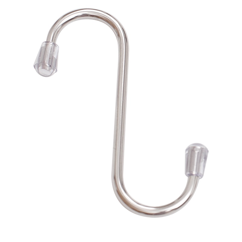 欧润哲 S形挂钩 10只不锈钢款 免打孔衣橱浴室钩子家庭整理用品