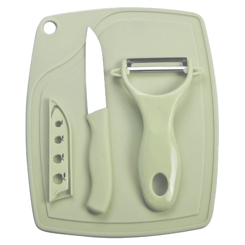 萃姿尔(TRESOR) 不锈钢水果刀 菜板水果刀3件套(10套起订 颜色可选)