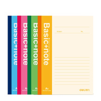 得力(deli) 7653记事本A5 60页 10本装/包 颜色随机