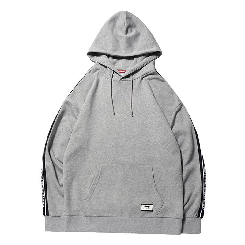 李宁 2019新品 男款运动卫衣AWDP319套头连帽运动服