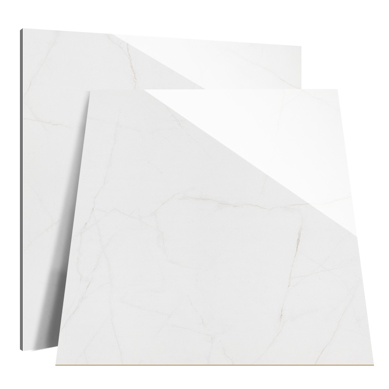 新中源陶瓷柔光砖客厅瓷砖地板砖800x800缎光简约现代白色墙砖地砖8010