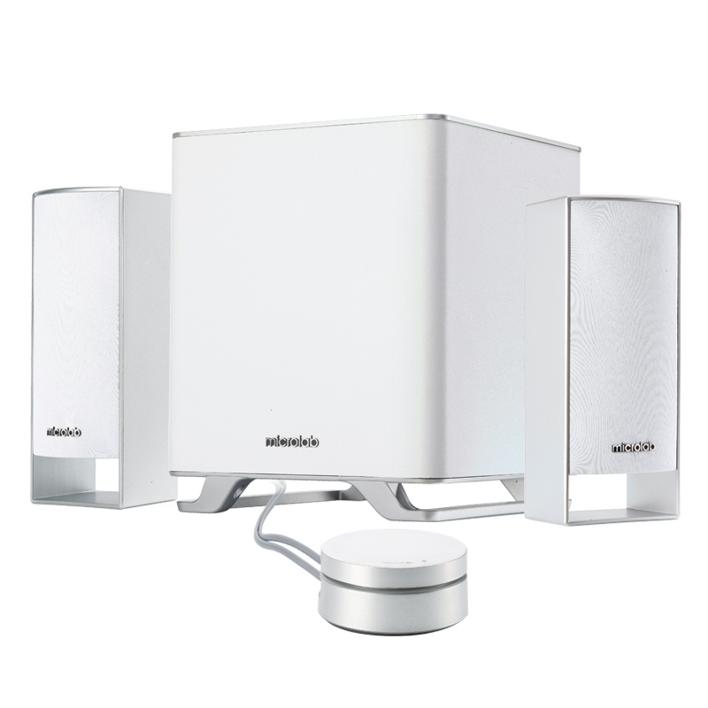 麦博(microlab)M-500BT 电脑音箱 电脑蓝牙音箱 音响 低音炮 多媒体2.1游戏音箱 木质 白色