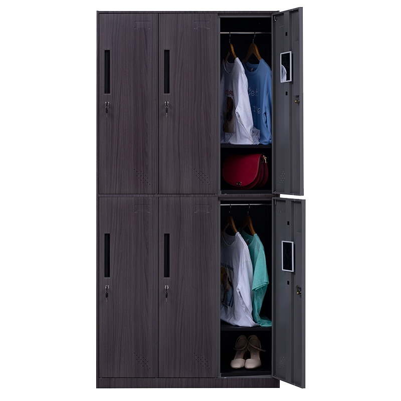 永格木纹转印三门更衣柜资料柜储物柜文件柜铁皮柜