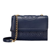 TORY BURCH 托里·伯奇 奢侈品 斜挎包 女款藏青色皮质单肩包斜挎包43834 403