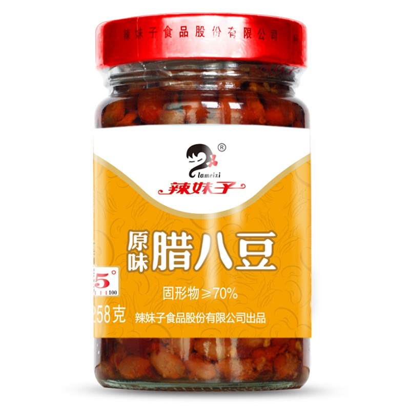 辣妹子 新品腊八豆 香辣黄豆豆瓣酱 豆豉下饭菜258g 湖南特产
