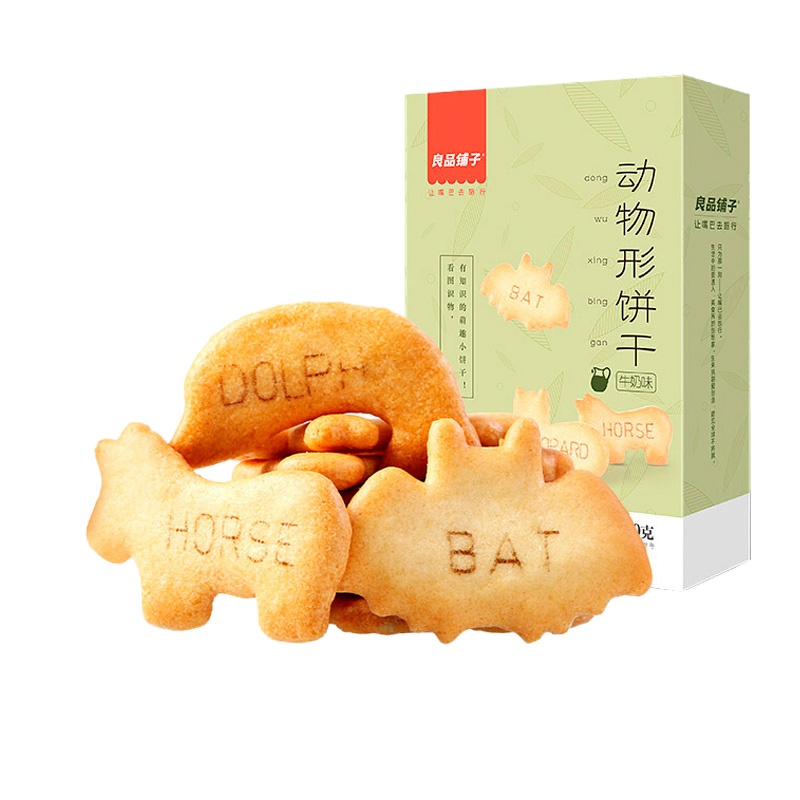 良品铺子 动物形饼干(牛奶味)60g 36包/箱 累计满3000元发货