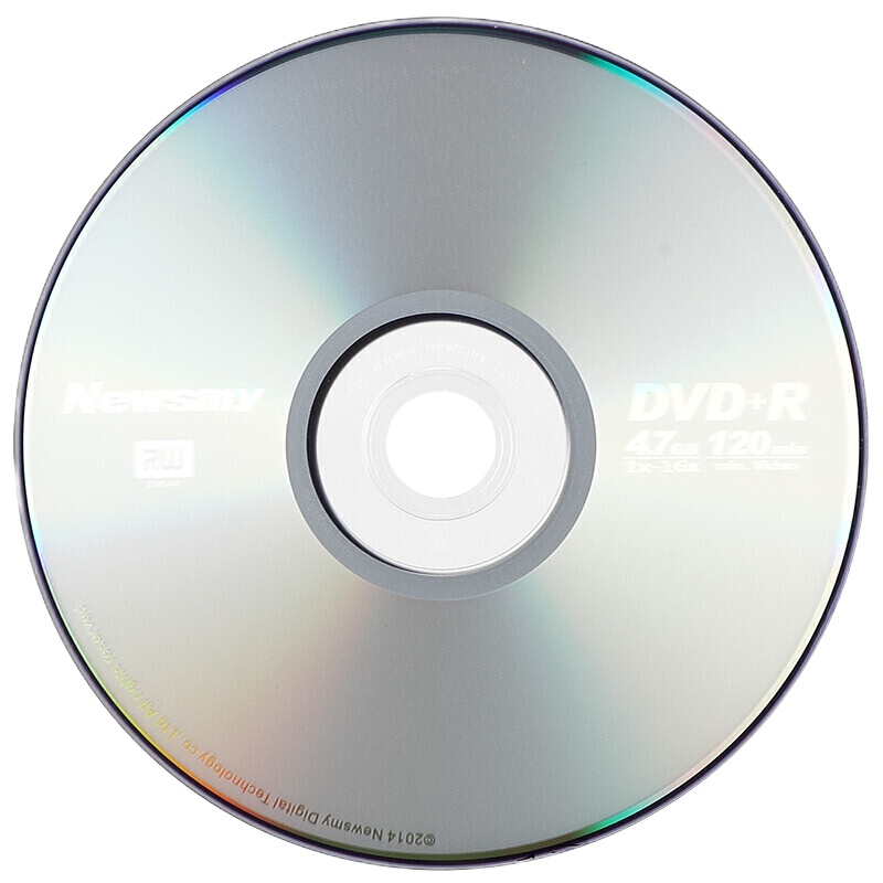 纽曼DVD+R光盘刻录盘炫光系列16速4.7G桶装50片