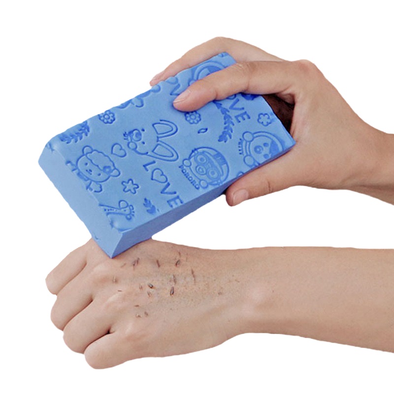 搓澡搓灰海绵洗澡巾宝宝浴擦搓灰婴儿宝宝儿童男女无痛强力搓泥海绵浴球 科林清12.8*7*3cm