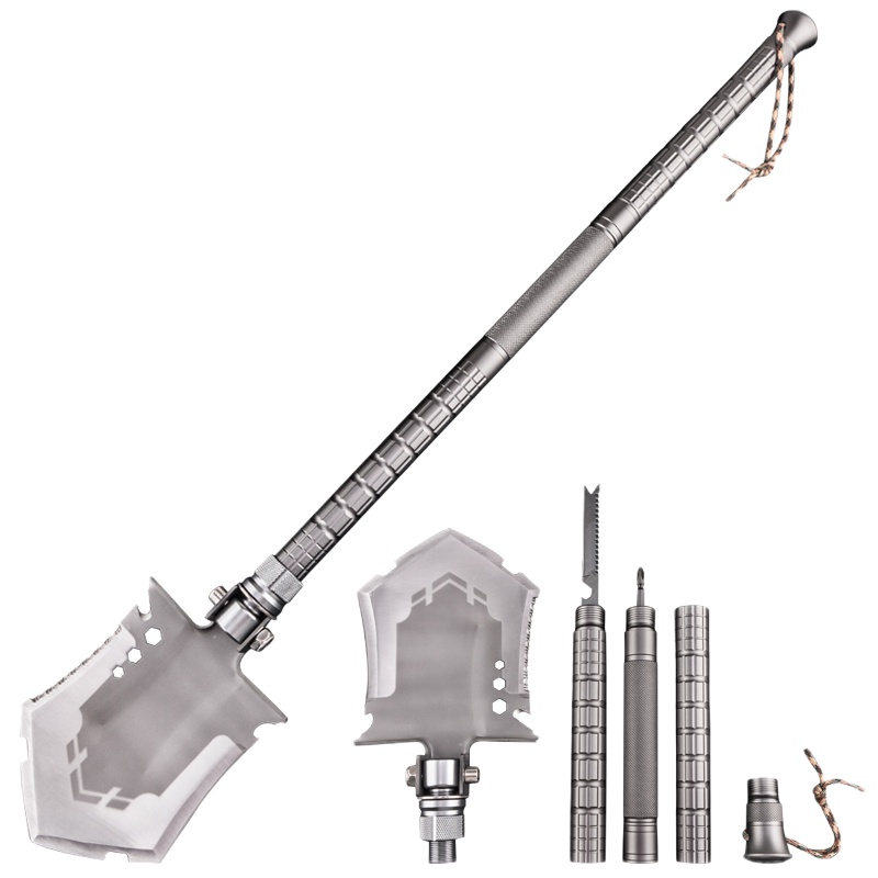 汉道工兵铲中国多功能折叠军工铲子户外兵工铲子德国铁锹军版 颜色随机