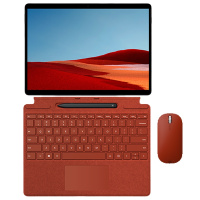 [原装波比红键盘+笔+鼠标]微软(Microsoft)Surface ProX SQ2增强版 13英寸二合一平板电脑笔记本 高色域 4G LTE版 典雅黑/亮铂金 16G+512G