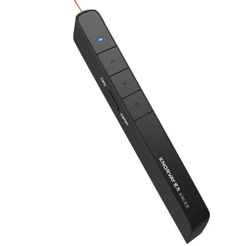 诺为N78C激光笔ppt翻页笔充电款100米遥控笔老师教学演示笔带N78C V2 红光 黑色