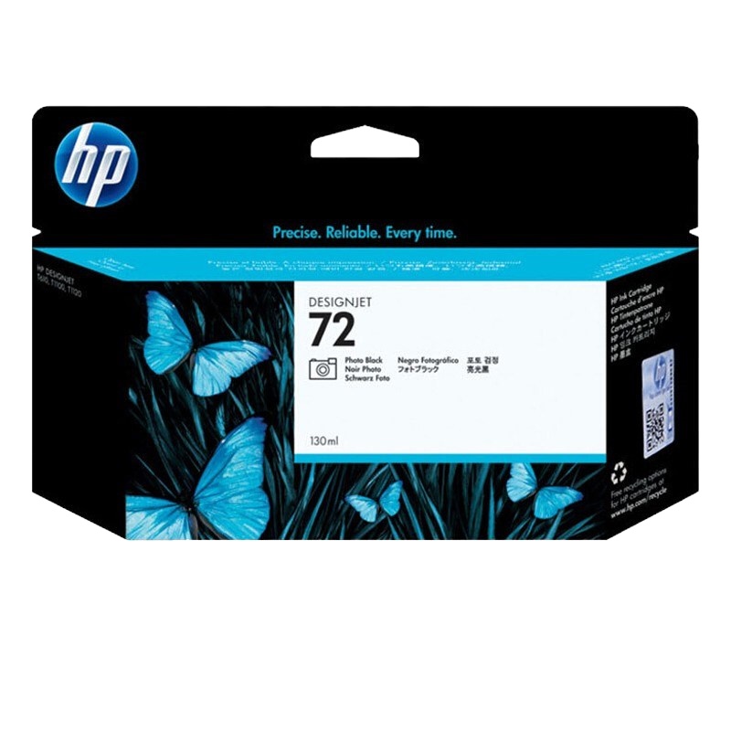 惠普(hp) 72PK 亮光黑墨盒 (单位:个)