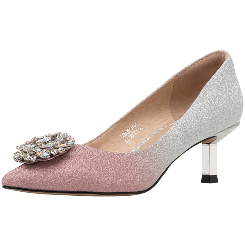 St&Sat/星期六 新款优雅婚鞋浅口高跟细跟单鞋SS01111102