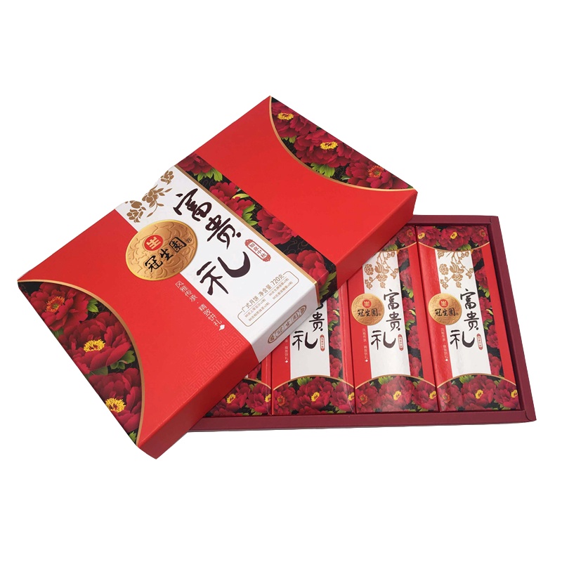 上海冠生园富贵礼广式月饼礼盒 8粒720克 浓香豆沙 生牌莲蓉 相思抹茶 香浓椰香