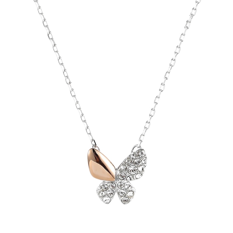 施华洛世奇(SWAROVSKI) 幸运蝴蝶水晶吊坠项链人造水晶 送恋人5074329
