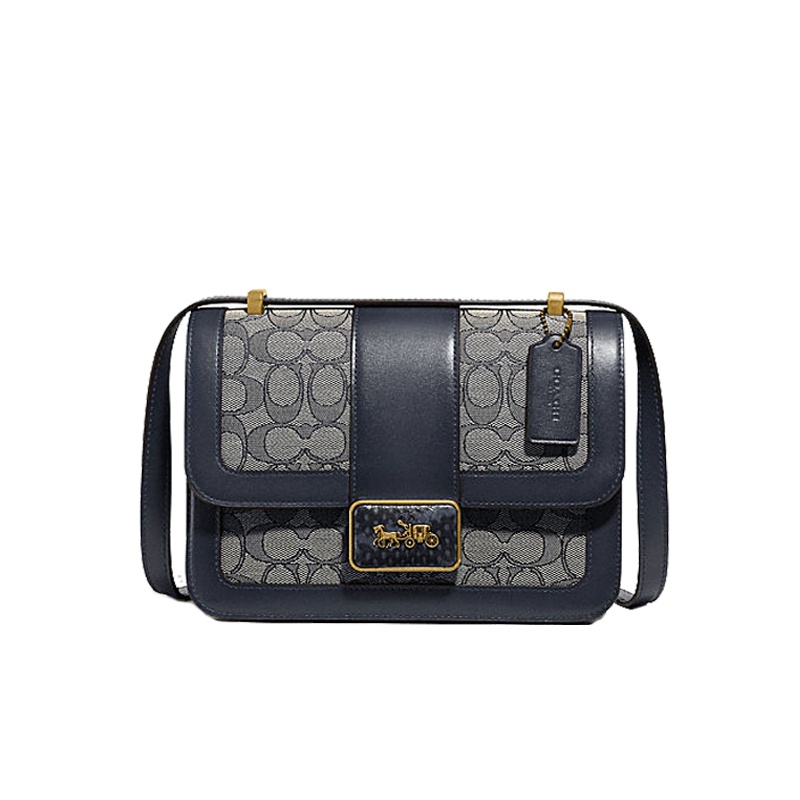 蔻驰(COACH)女包 经典提花织物蛇皮细节ALIE单肩包4615