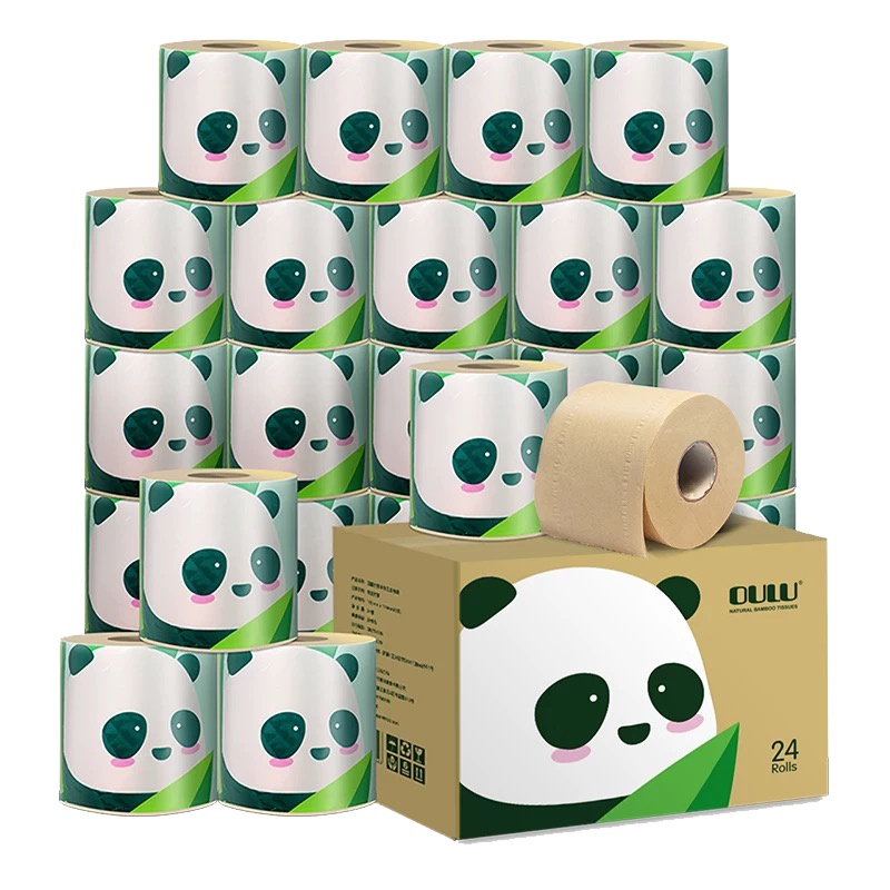 鸥露 本色速溶卷纸三层150g*24卷卫生纸 有芯卷筒纸巾 (整箱销售)