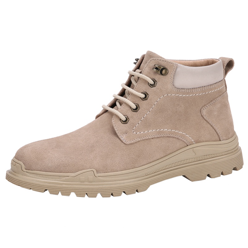 木林森马丁靴男秋季百搭高帮鞋子男鞋英伦风男士工装潮鞋短靴真皮