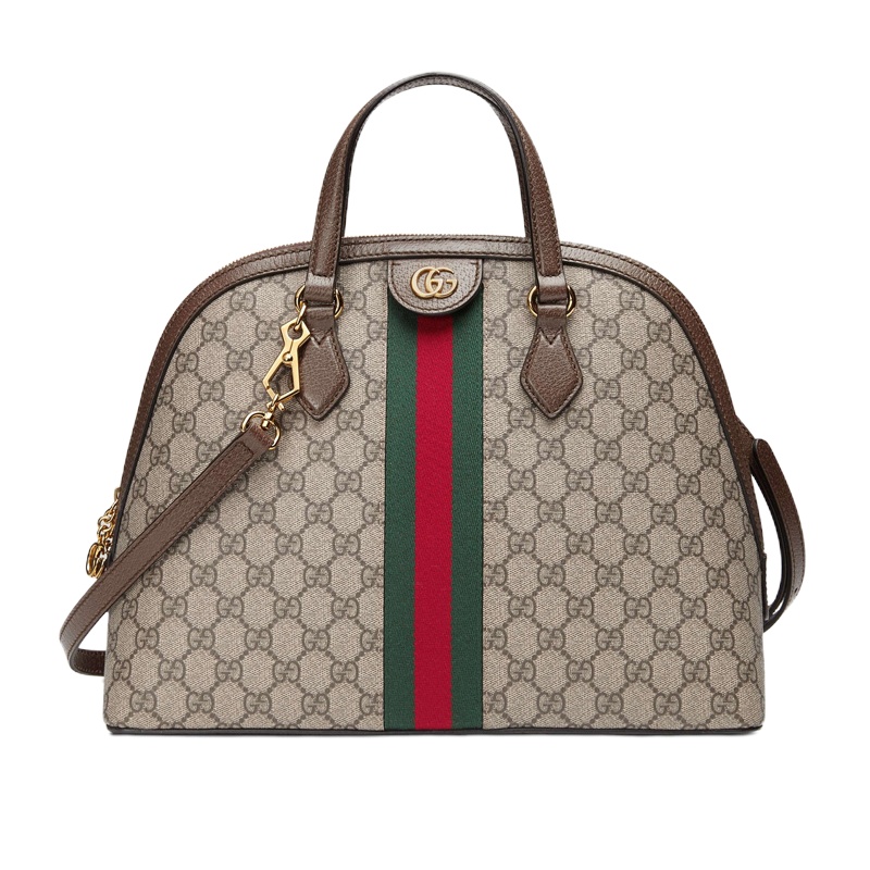 GUCCI 古驰 女士米色配乌木色帆布单肩包斜挎包 524533-K05NB-8745