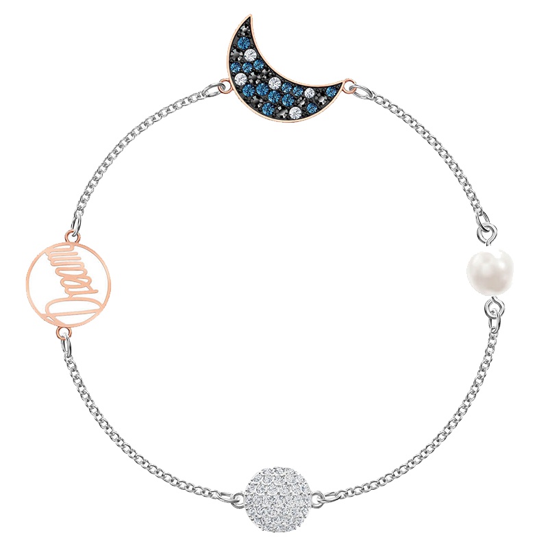 【直营】施华洛世奇(SWAROVSKI) REMIX MOON STRAND 神秘月亮隐形磁扣人造水晶女士手链送恋人