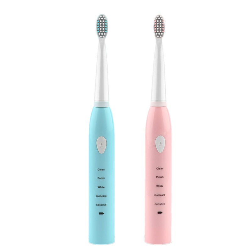 1支装【配4个刷头】【智能五档】成人款电动牙刷 自动声波震动 充电式IPX7级全身防水机身（默认随机 颜色可备注）