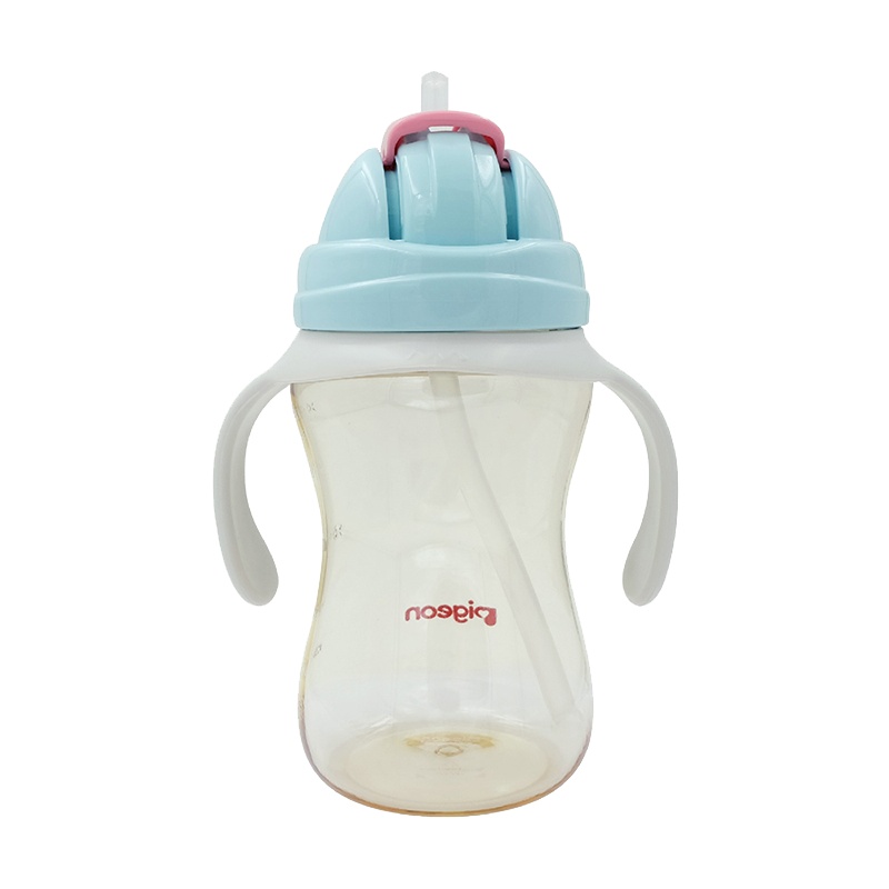 贝亲 双耳便携大容量PPSU吸管杯（新鲜粉）400mL DA106