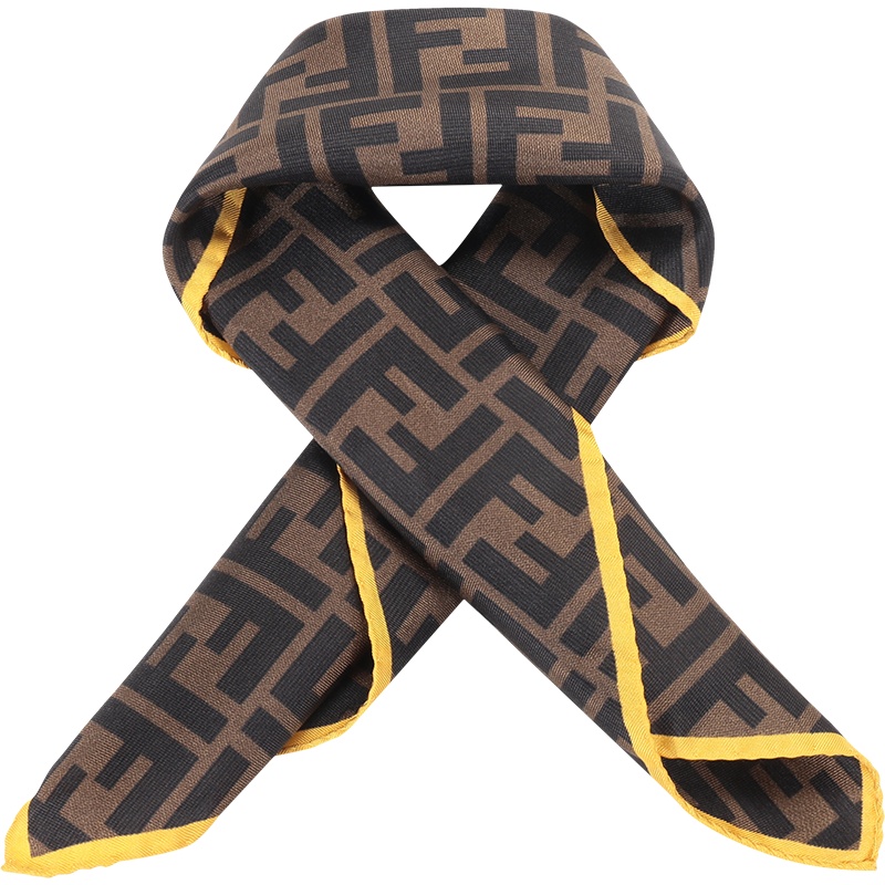 FENDI 男女款 桑蚕丝方巾丝巾围巾 FXS398 AFHJ