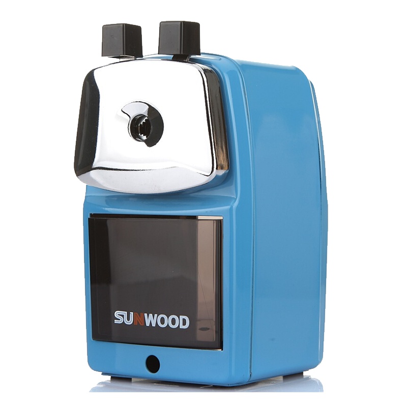 三木(SUNWOOD)5191金属卷笔刀手摇削笔器转笔刀小学生用削笔刀手动儿童削铅笔机铅笔刀钻笔刀多功能50只2B铅笔