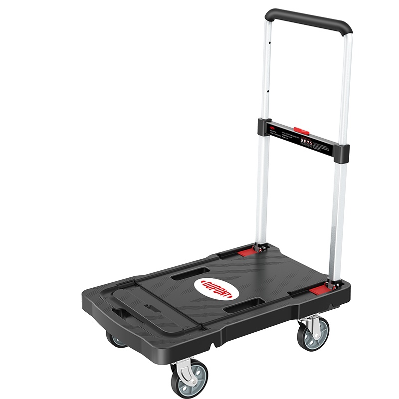 DuPont杜邦世界500强折叠小推车手推车手拉车平板车拉杆行李车便携拖车拉货搬运乌龟车购物车家居绿色小推车承重300斤