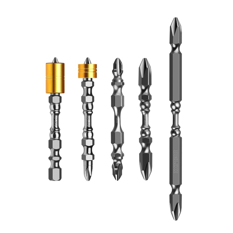 德力西电动十字螺丝刀批头高硬度强磁批咀套装防滑风批批头工业级