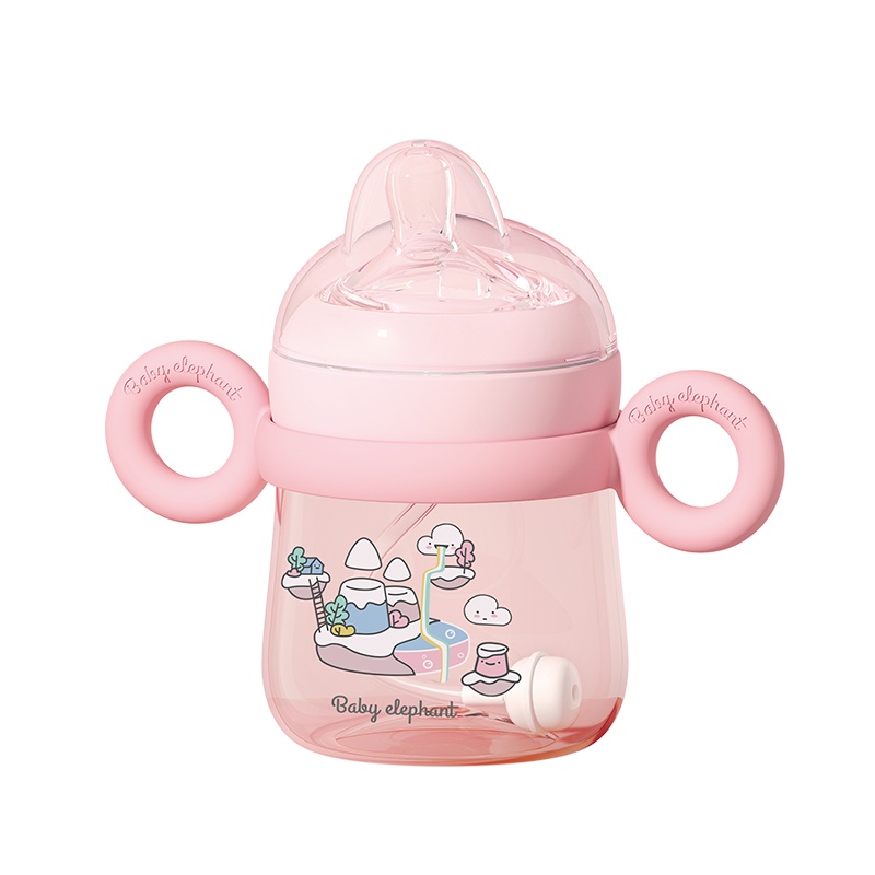 红色小象PPSU宽口径奶瓶(粉)150ml(赠奶嘴M)