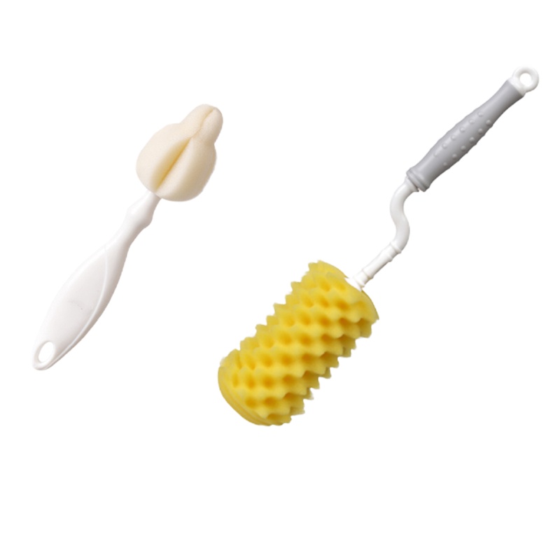 儿奶嘴刷海绵小奶瓶刷阿斯卡利(ASCARI)360度旋转清洁刷宝宝清洗奶瓶刷子 奶嘴刷+奶瓶刷3513