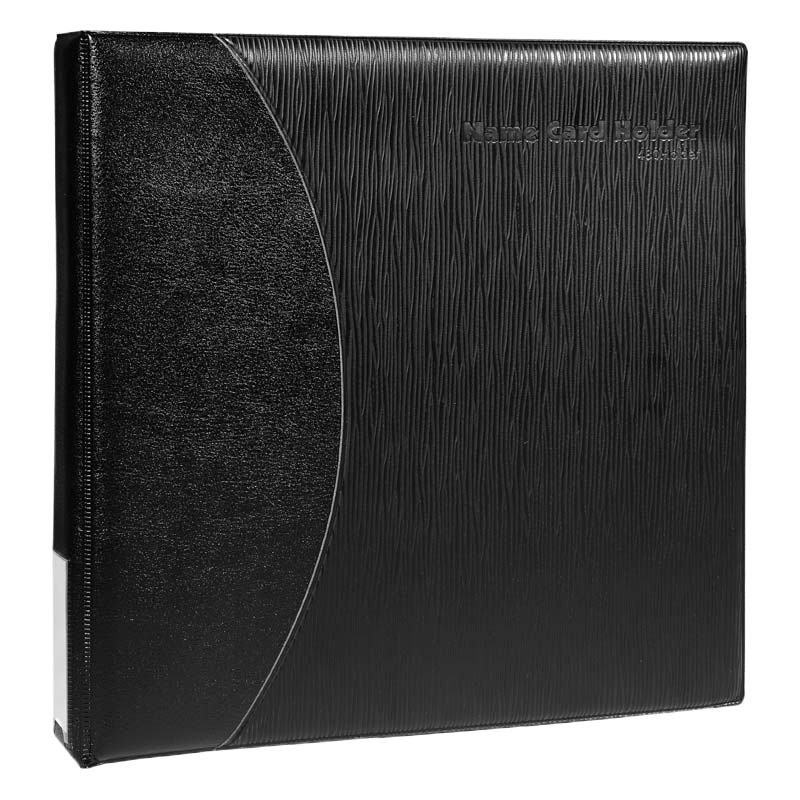 齐心 A1613 商务名片册 4孔夹600枚 黑色