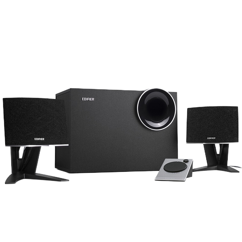 漫步者 (EDIFIER)R201T 北美版 蓝牙版 多媒体音箱 2.1声道 蓝牙音箱 音响 电脑音箱 黑色