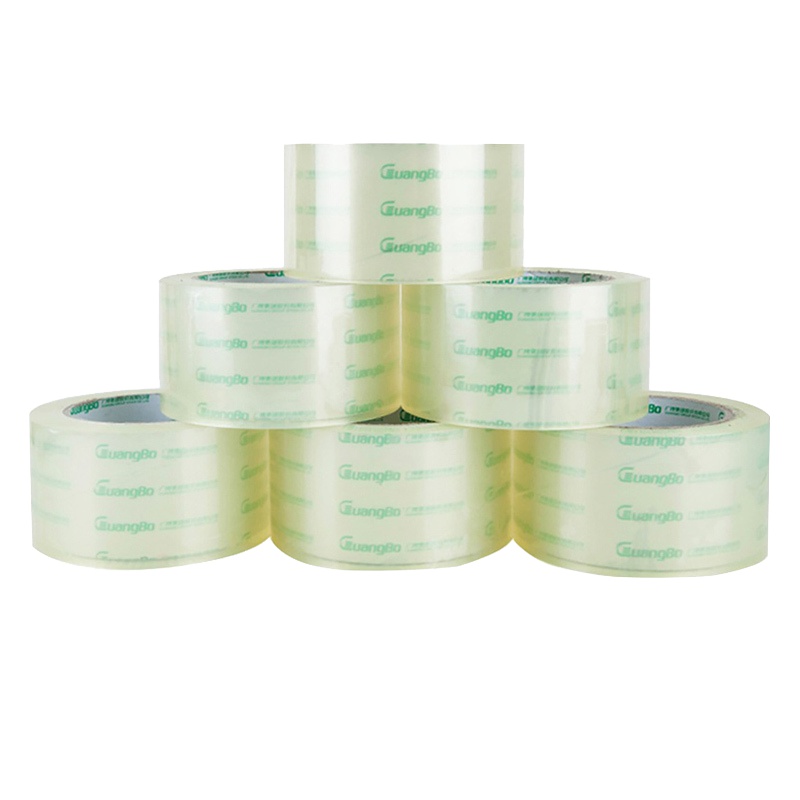 广博FX-61透明封箱胶带6卷/筒 3筒装 48mm*100y 封箱胶布 封口胶布 胶布 胶纸 封箱器胶带 打包胶带