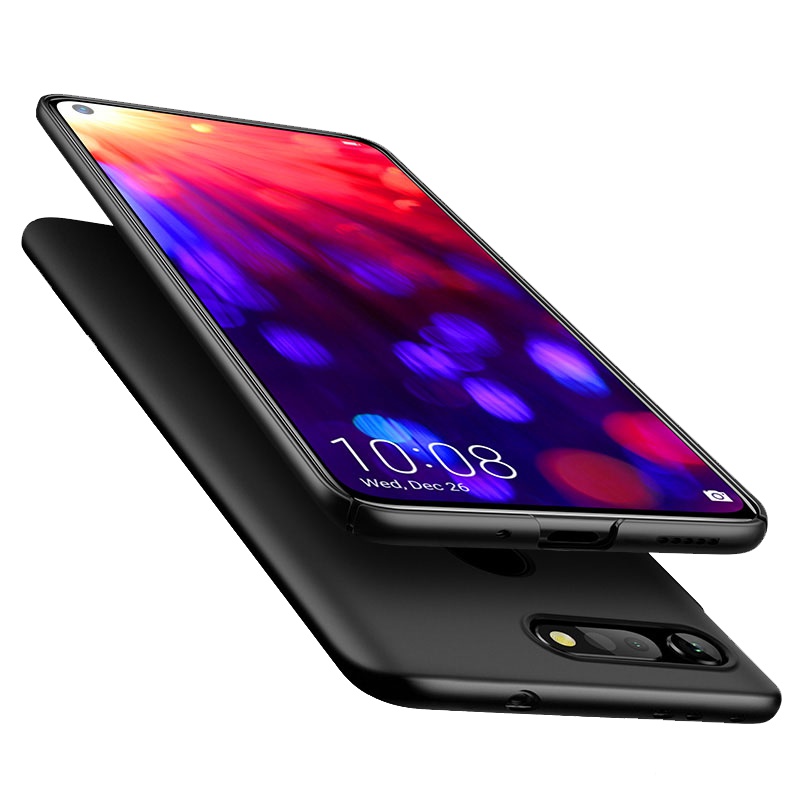 圣幻 [送钢化膜]荣耀V20手机壳华为V20保护套磨砂硬壳全包边防摔防滑潮牌男女轻薄高档黑色网红男女简约商务休闲