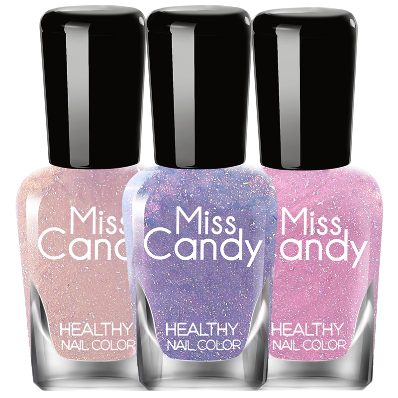 Miss Candy健康甲油可撕拉持久指甲油3瓶套装 SC040 极光幻境 7ml*3