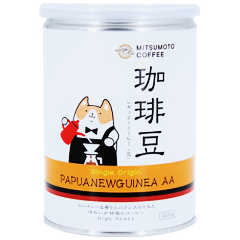 MMC 巴布亚新几内亚AA 中度烘焙咖啡豆 日本原装进口咖啡豆 250g/罐