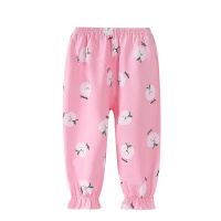 儿童打底裤女春秋新款2019纯棉百搭小女童公主外穿秋季宝宝拼接九分裤