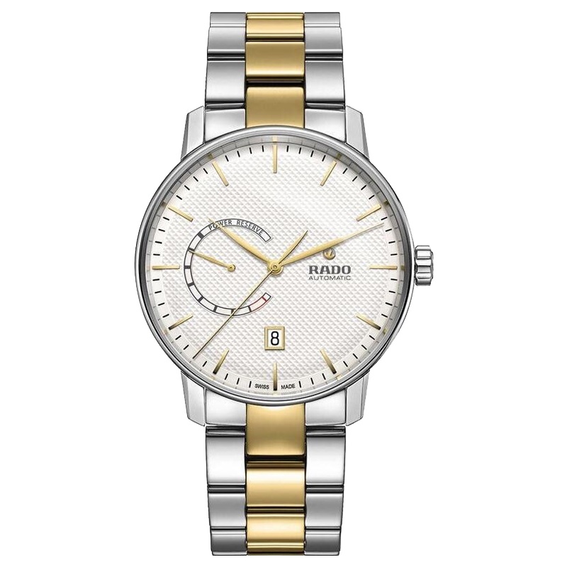 雷达(RADO)瑞士手表 晶璨系列自动机械商务带储能条男士腕表 41mm浅色盘钢带 R22878032