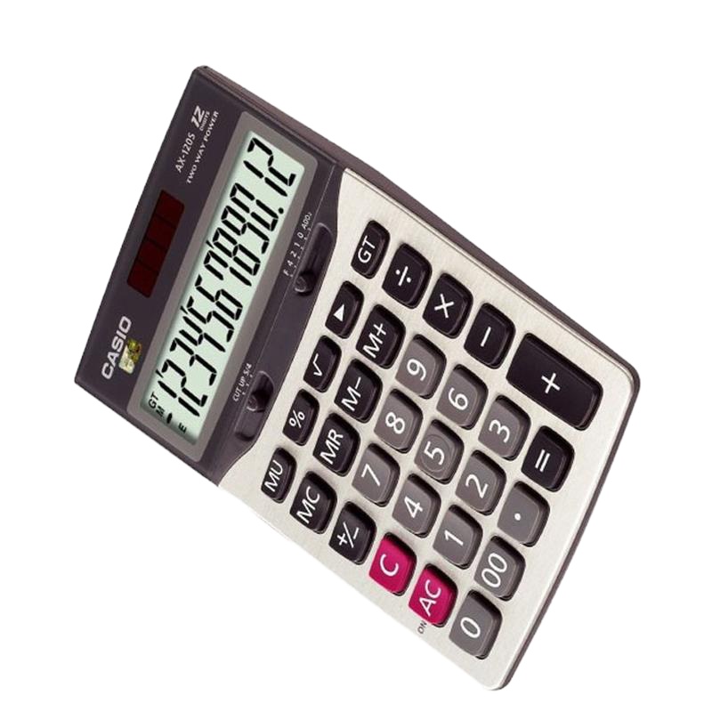 卡西欧(CASIO)AX-120S计算器12位数太阳能计算机商务办公用中号