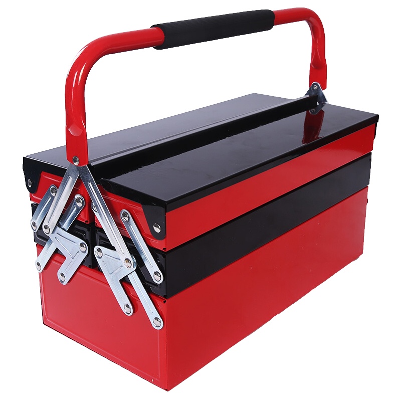 威克（vico）WK990014 三层金属工具箱 家用五金工具箱 车载收纳箱 电工维修零件盒