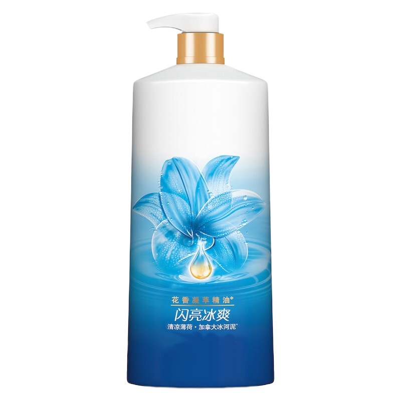 闪亮冰爽 花香凝萃精油沐浴露 1L