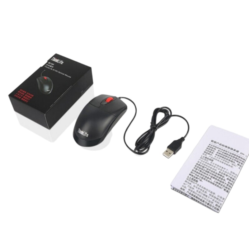 联想 ThinkLife 有线鼠标 商务办公游戏联想笔记本电脑鼠标有线 光学有线鼠标 M100