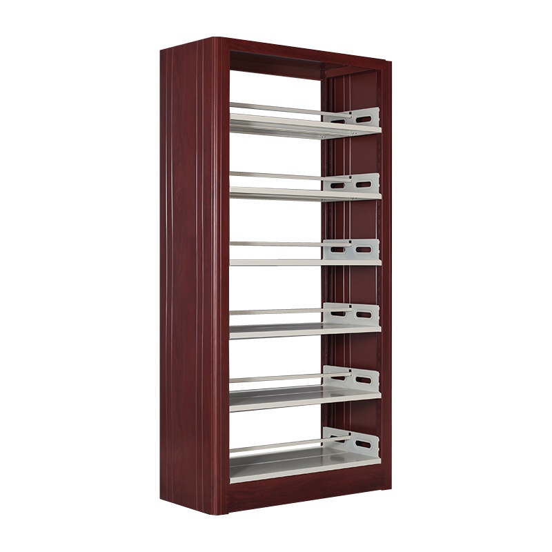 京洛钢制单双面书架落地置物储物架学校图书馆档案铁皮书架拆装结构