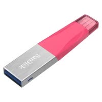 [免邮]闪迪(SanDisk)欣享64GB USB3.0 苹果手机电脑两用U盘闪存盘MFI认证 iPhone 优盘粉色