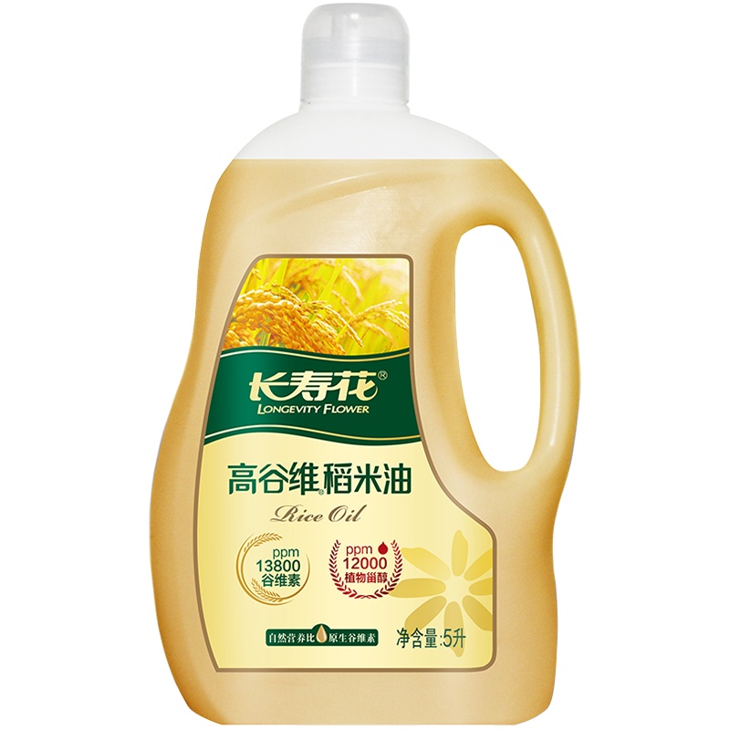 长寿花高谷维稻米油5L 富含植物甾醇稻米食用油