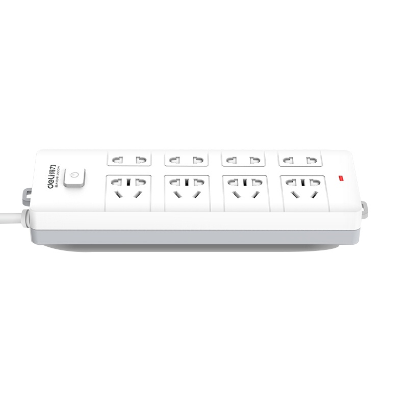 得力(deli)18258插排插线板接线板排插拖线板 新国标 新国标8位3米 总控开