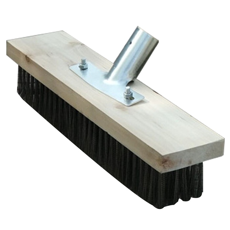 海斯迪克 HKW-92 钢丝刷甲板刷 清洁除污刷刷头地板刷 除锈刷长柄钢丝金属表面清洁刷 45cm钢丝刷头+铁件